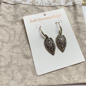 Soft Surroundings Gatsby Antique Gold Earrings